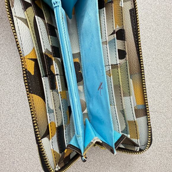 Tous Leather Wallet Multicolor Logo Bear Zip Around Cards Colorful Classic * - Picture 4 of 14